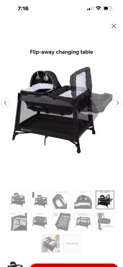 Trend Willow Nursery Center Travel Playard - Cosmic Black