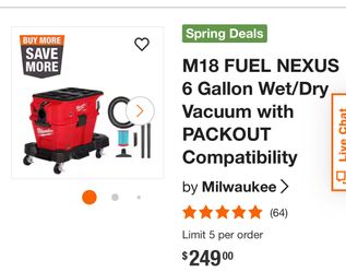 Milwaukee wet/dry vacuum