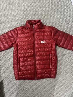 Red Lacoste Puffer Jacket