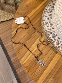 Beaded long necklace