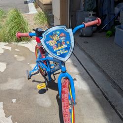 Paw Patrol Bike For 2-4 Yr Old With Training Wheels