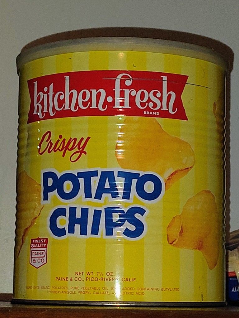 Antique Potato Chip Can