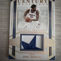 2023-24 Panini National Treasures - Century Materials Joel Embiid Prime /25