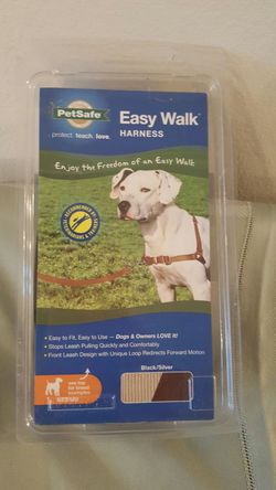 PetSafe Easy Walk Black/Silver Medium Dog Harness Girth sizes 20-28"