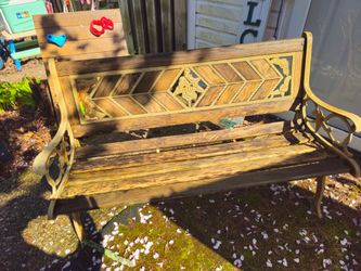 Price is firm.. beautiful handmade teak and cast iron garden bench