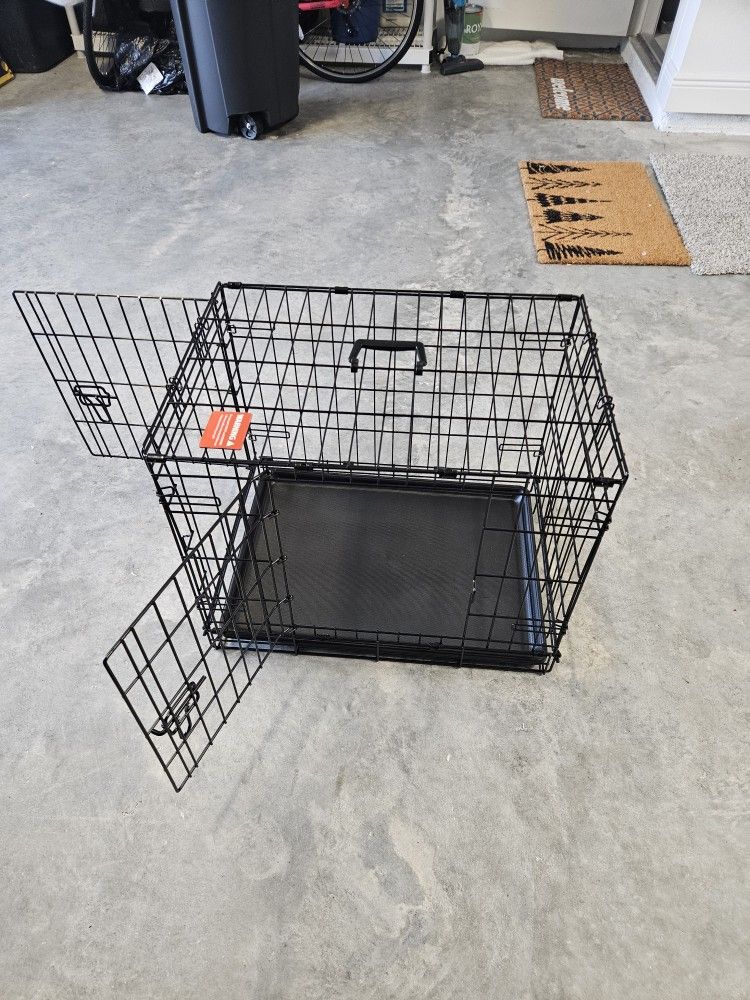 Dog Crate,small Metal Crate With 2 Doors.