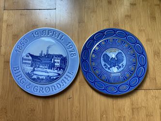 Two Bing & Grondahl Collective Porcelain Plates 9”