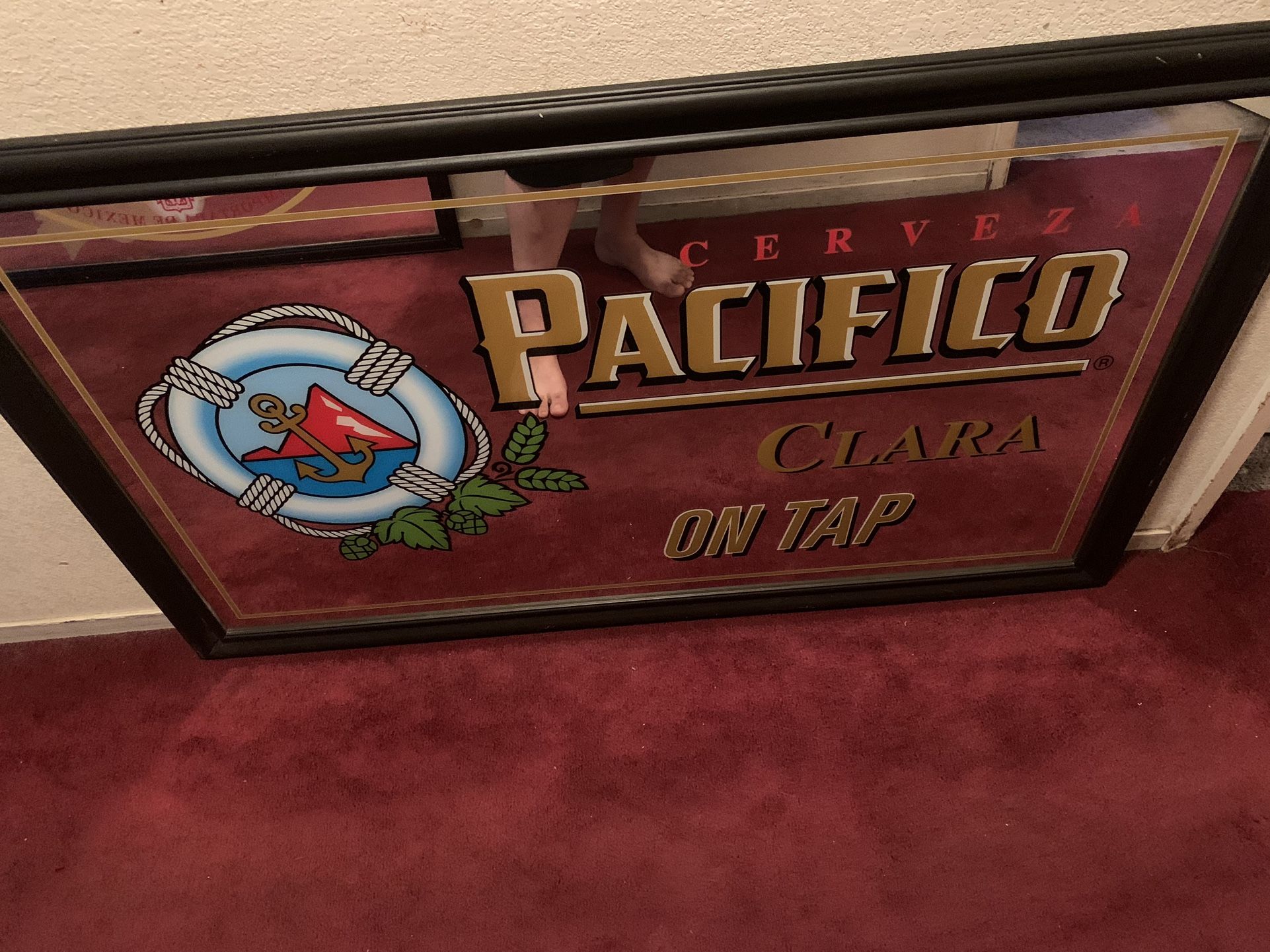Huge Hard To Find Pacifico Beer Frame
