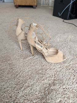 Suede Nude Stilletos Size 7.5