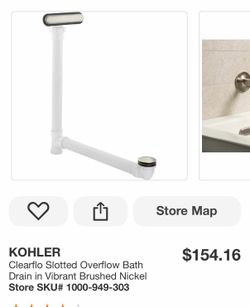 Shop KOHLER Clearflo Slotted Overflow Bath Drain in Vibrant Brushed Nickel
