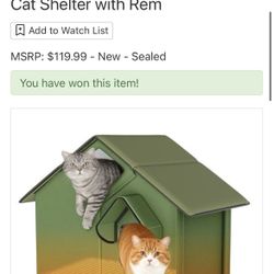 outdoor heated cat house 