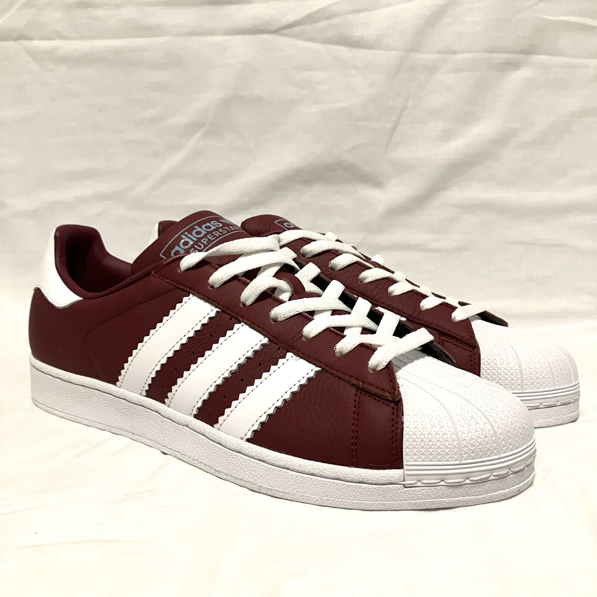 Size 13 Mens Adidas Superstar Collegiate Burgundy ART BD7416