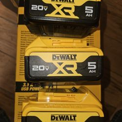 XR 5ah dewalt  (60.00each Firm price)