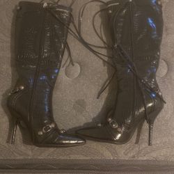 shein Heel Black Boots Size 7