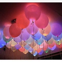100 Pack Neon LED Light Up Balloon - Light Up Balloon Party Decorations (Mix Color)