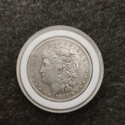 1881 Morgan 90% silver dollar