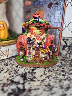 Halloween Lemax Sugared Pumpkin Candy Shop