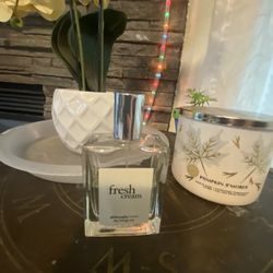 Woman’s Used Perfume Fresh Cream  Eau de Toilette Over Half Full. 10$