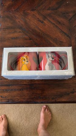 Disney Parks Lady and the Tramp mug set