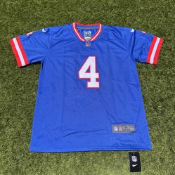 #4 Cam Skattebo New York Giants Jersey Retro Blue (Available in Men’s Sizes S, XL)