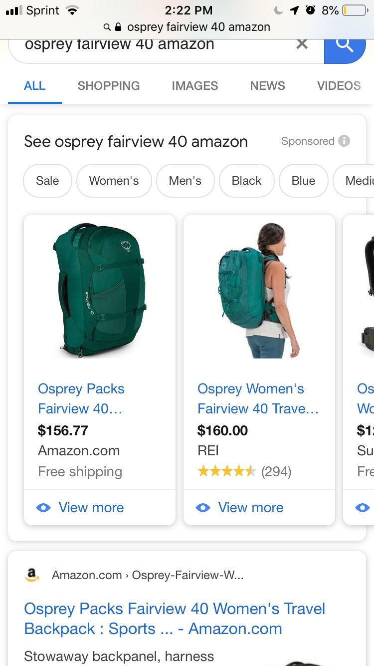 Osprey Fairview 40L backpack