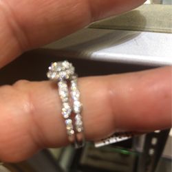 14kt White Gold Diamond Bridal Set 
