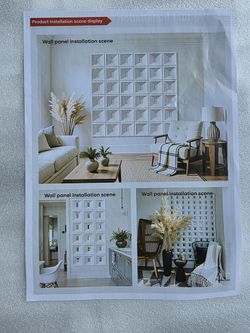 Modern 3D indoor Outdoor wall decoration panels,  new in box