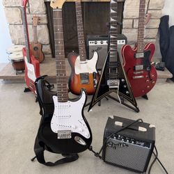 Fender Squier Stratocaster And Amp