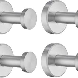 4 Pack Brushed Nickel Hand Towel Hook