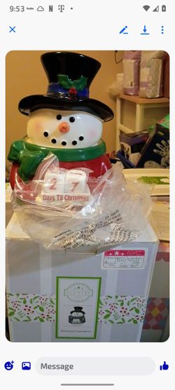 Scentsy Snowman Countdown wax Warmer NIB