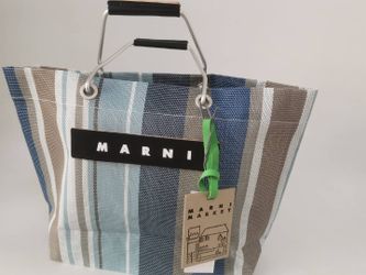 MARNI Large Capacity Tote Bag Shopping Handbag Unisex Aluminum Handle
