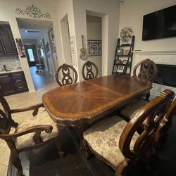 High End Tuscany Antique Cherry Formal Dining Table