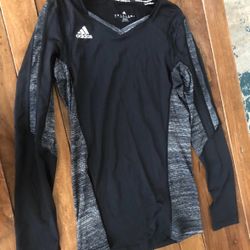 XS Adidas Black Long Sleeve Athletic Shirt