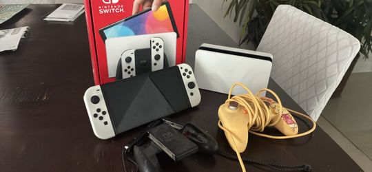 Nintendo Switch OLED White with Box and Accessories