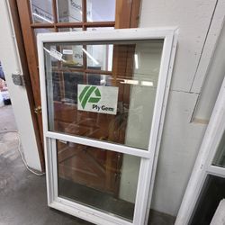 Vinyl White Tempered Sliding Window 35 1/2" Wide X 59 1/2" High 