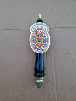 New castle brown ale beer tap handle