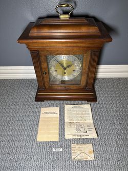 Howard Miller Thomas Tompion Mantel Clock 612-436 Triple Chime Key Wind