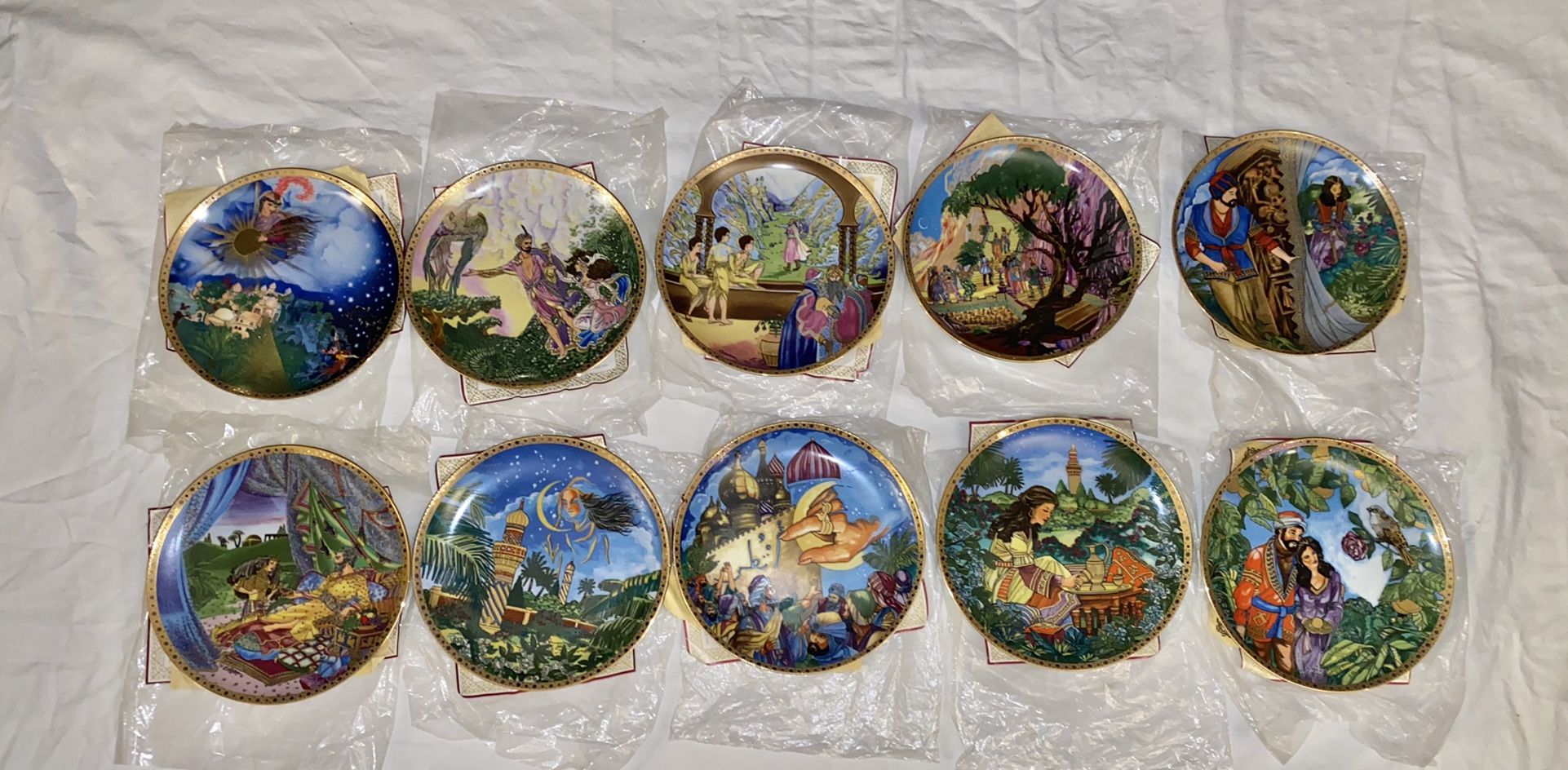 Set of 10 Collector Plates Omar khayyam Rubaiyat “Tribute To Love”