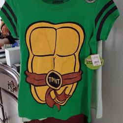 2016 tmnt Teenage Mutant Ninja Turtles Caped TEE kids Large NWT L Nickelodeon 
