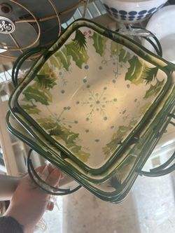 Temptations Christmas Serving Dishes 