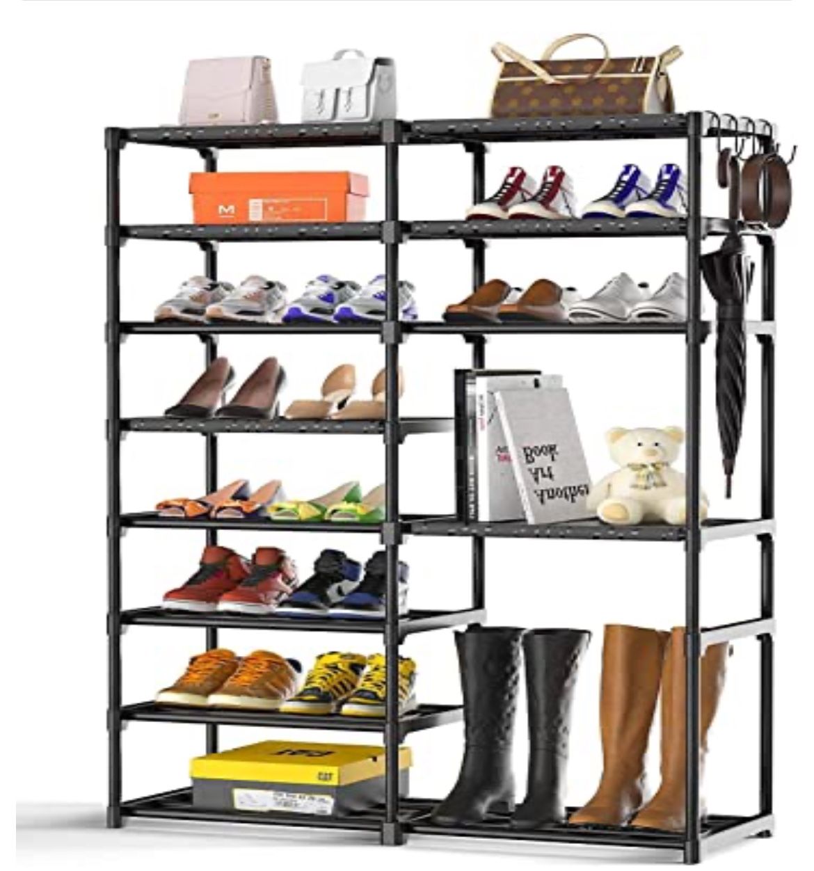 Jomarto 8 Tier Shoes Boots Storage Rack Tower