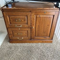Wooden Office Filing Cabinet 