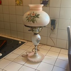 Antique Floral Lamp