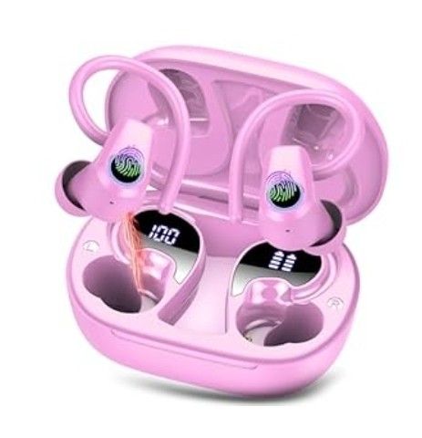 Wireless Earbuds, Bluetooth 5.3 Headphones Sport, In Ear buds Wireless Earbuds Bluetooth 50H Playtime LED Display, Deep Bass Stereo Noise Cancelling H