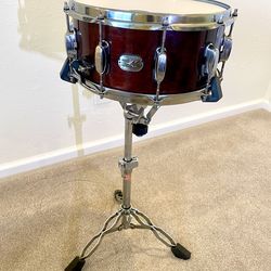 Artwood maple 14” Tama snare drum heavy duty rims rosewood lacquer finish & Ludwig medium duty stand $235 cash In Upland 91762