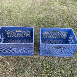 Two 24-QT Milk Crates 