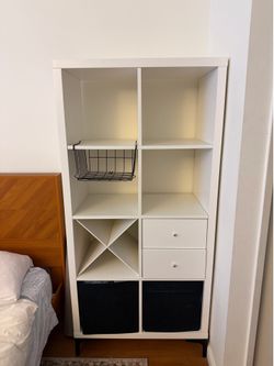 IKEA KALLAX shelf with two shelf inserts