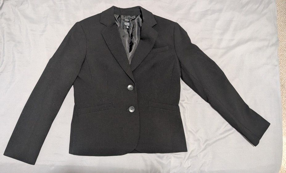 Jones New York Signature Stretch Black Blazer 4P