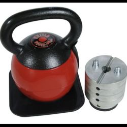 New Open Box Stamina 36 lb. Adjustable Kettle Versa-Bell - Black & Red