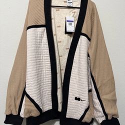 NWTs Nike Women's Natural Naomi Osaka Cardigan Sz 3XL Tall Oversized FN2263 200 